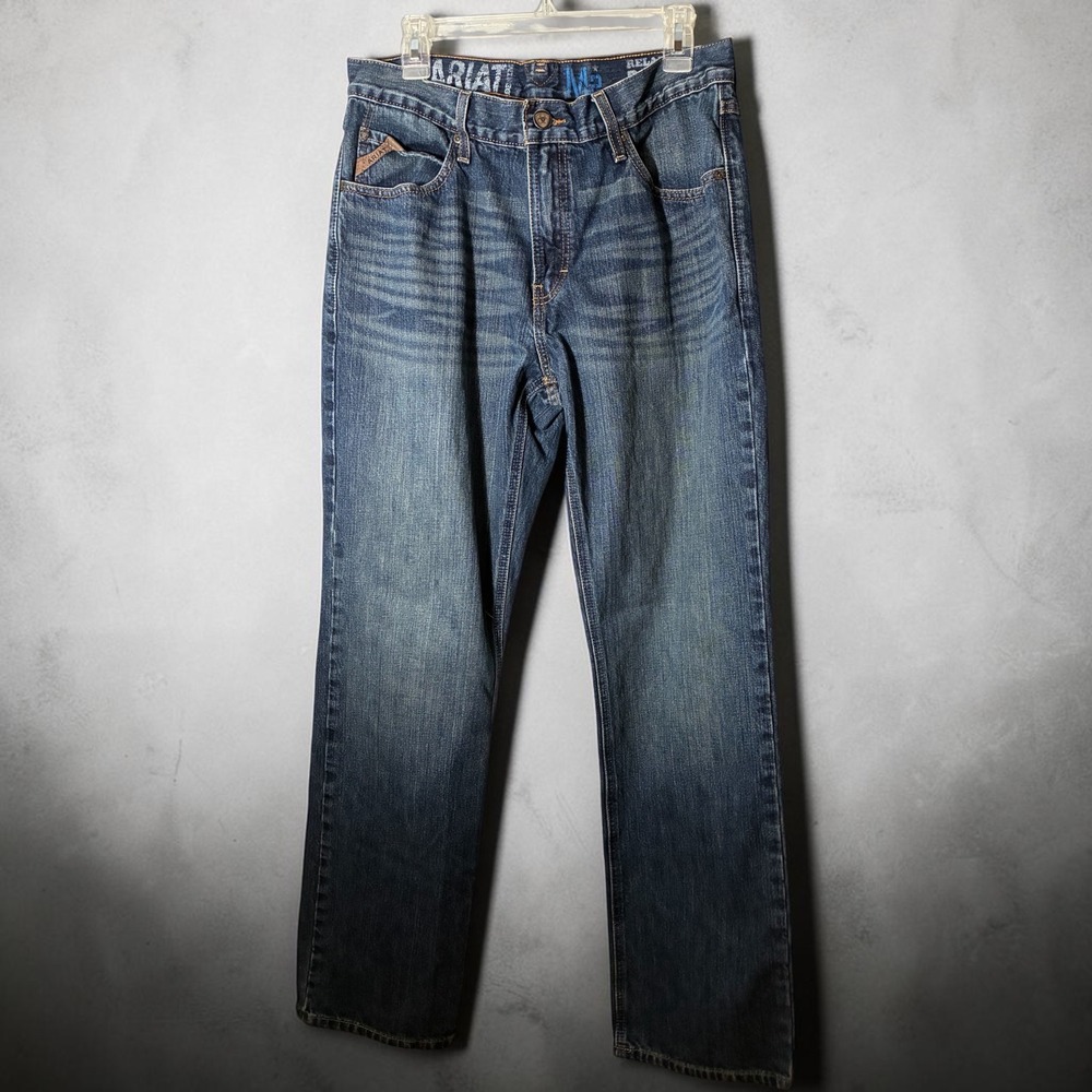Ariat M2 Relaxed Boot Cut Jeans Mens 33x34 Medium Wash Denim 10006156